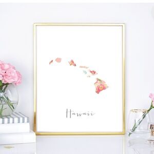 Hawaii Watercolor  Print